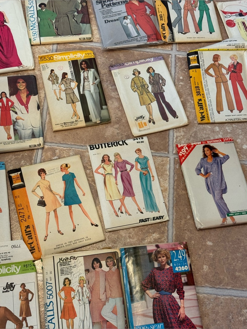 9.2lb 58ct VTG Asst. Sewing Patterns McCalls Butterick Simplicity Avon Cut/Uncut - Picture 6 of 16